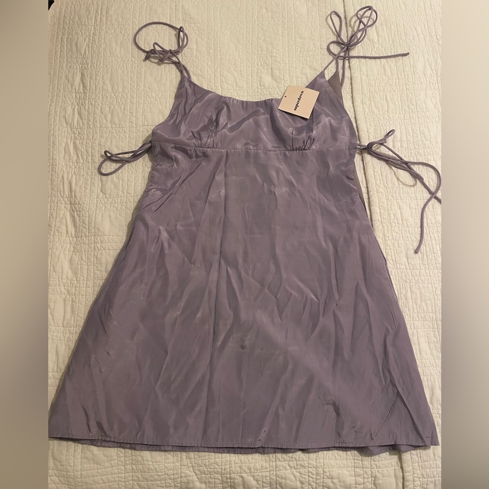 Superdown Lilac Satin Dress